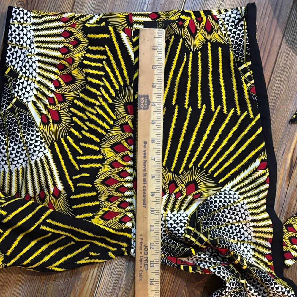 D'Iyanu Vibrant Women's Black & Yellow Patterned Seperate Pantsuit Unknown size - Picture 6 of 15